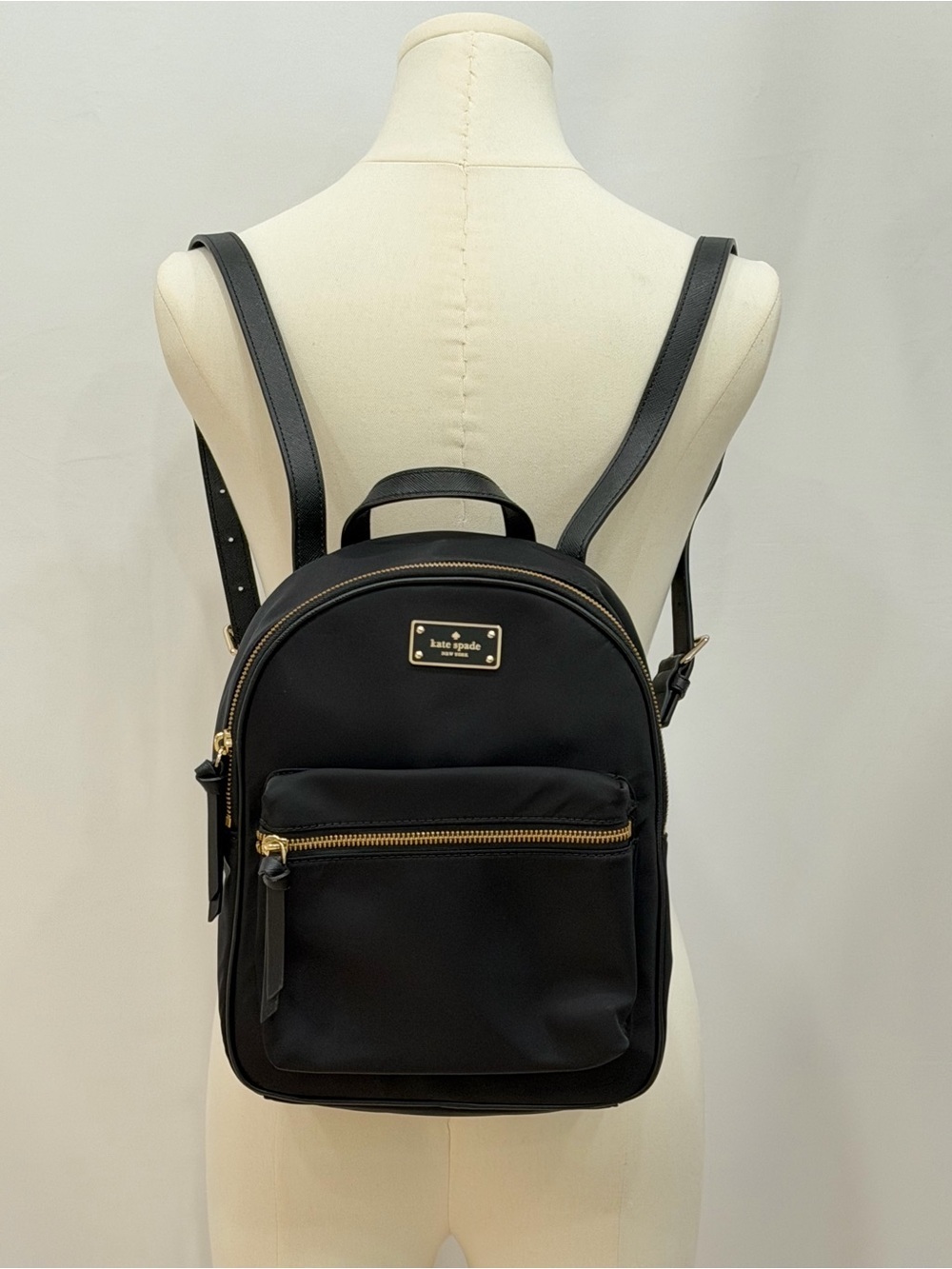 Kate Spade Dawn Medium Black Nylon Backpack WKRU5913